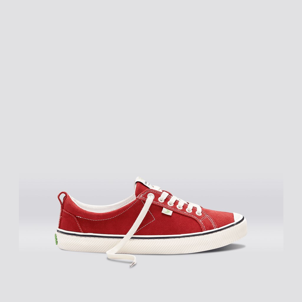 OCA LOW Cariuma Low Top Daim Rouge Homme | YYY-7660083